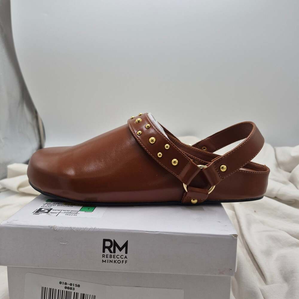 NEW RM by Rebecca Minkoff Danic1 Hickory mules clog slip on women's Size 9